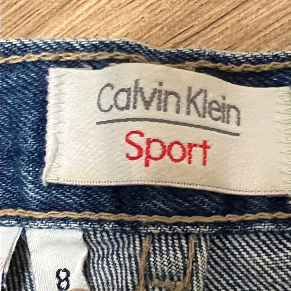 Vintage Blue Jeans Calvin Klein Sport High Waist Sz 8 Made in USA - Picture 8 of 9
